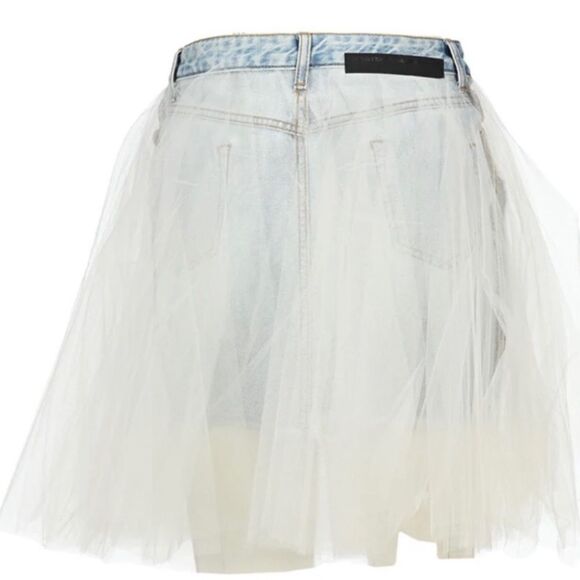 Ben Taverniti Unravel project reversible jean/ tulle skirt, size 25 - Picture 8 of 13